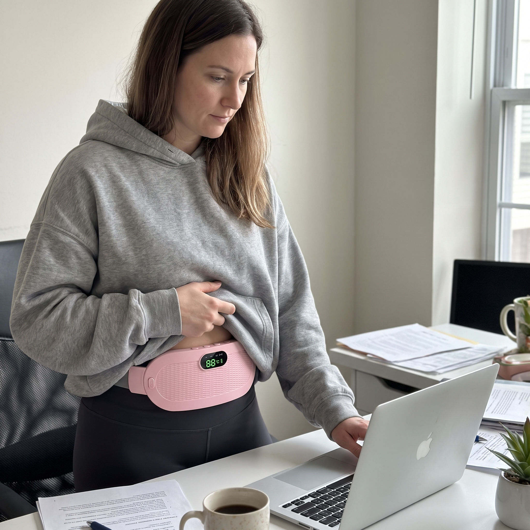 Luna Belt worn discreetly at the desk