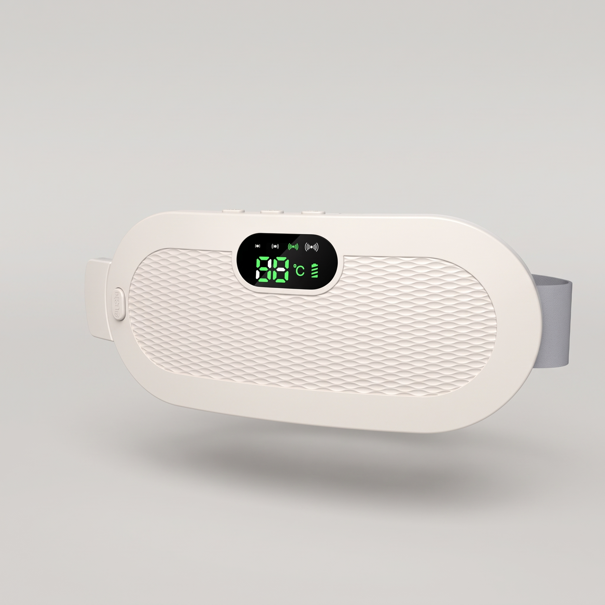 Luna Belt Cloud White — cordless heat and massage belt