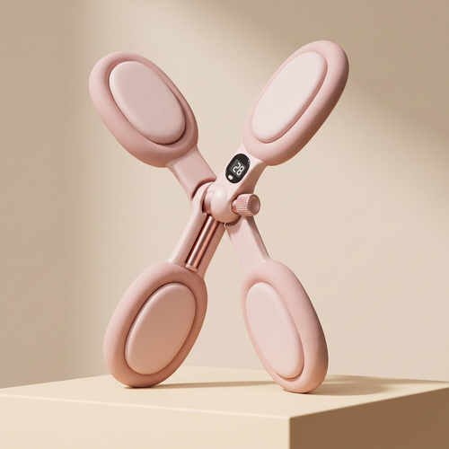 Bloom Trainer blush pink — smart inner thigh and kegel toner with rep counter
