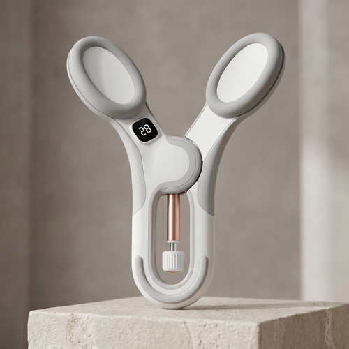 Bloom Trainer cloud gray — smart inner thigh and kegel toner with rep counter